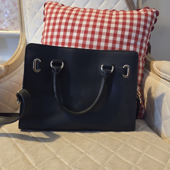 Michael Kors Black Handbag with Gold Accents - Picture 9 of 12